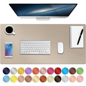 Leather Mouse Pad,Extended Desk Pad for Keyboard and Mouse Non-Slip Study Desk